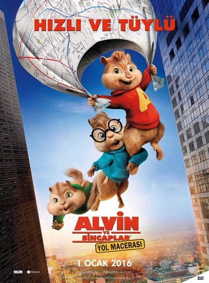 Alvin ve Sincaplar: Yol Macerası 2015 Türkçe Dublaj izle-indir